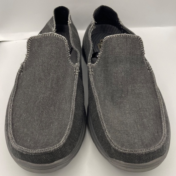SKECHERS men’s gray Superior canvas memory foam loafer sneakers Size 9.5 main image 4